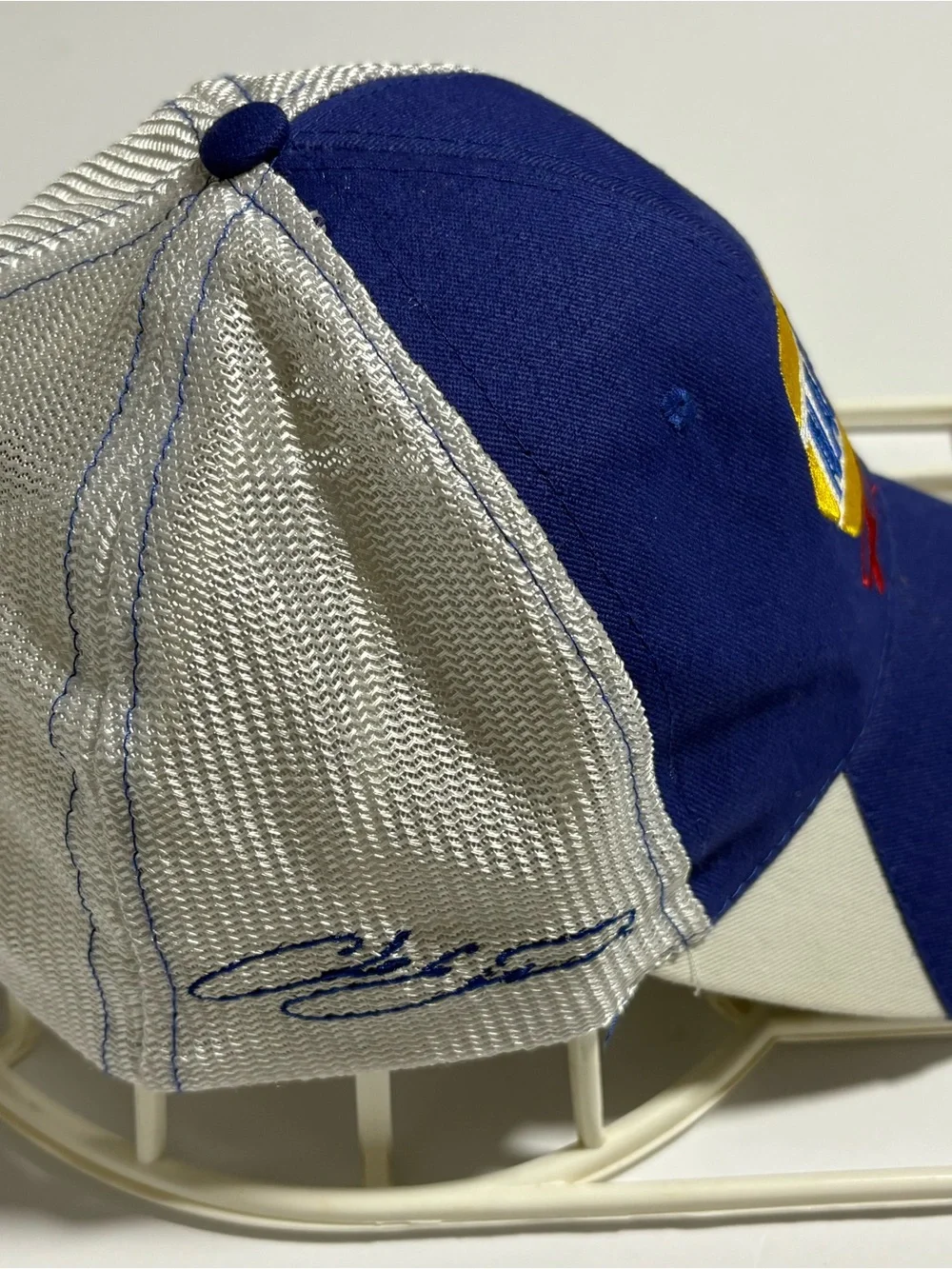 Racing Blue & White Trucker Cap